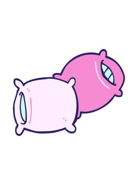 Yastık karalamalarının çizgi film animasyonu