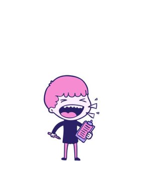 Çizgi filmdeki gülen adamın zıplama hareketi.