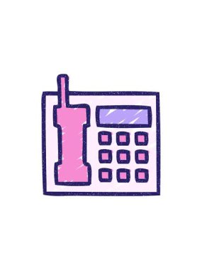 Bir Telefon Tebeşiri Çiziminin radyoaktif parlayan animasyonu