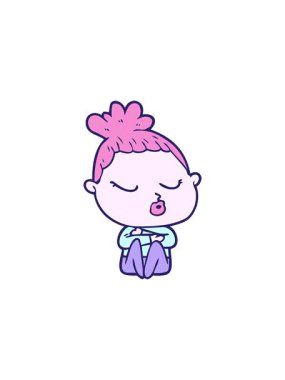 sakin bir kadının radyoaktif parlayan animasyonu