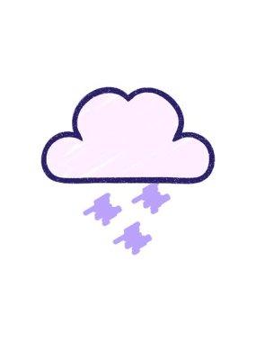 Bulut Tebeşiri Çizim Tasarımı 'nın hareketli animasyonu