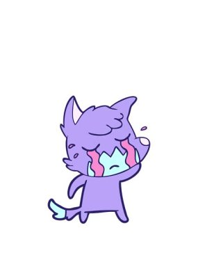 Üzgün tilki çizgi film karakterinin animasyonunu genişletiyorum.