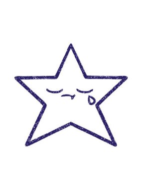 Ağlayan Yıldız Kömür Çiziminin canlandırmasını bob ve duraklat