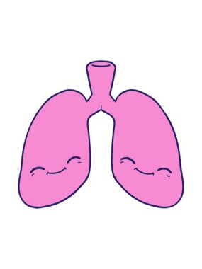 Akciğer karikatürünün animasyonunu güçlendir