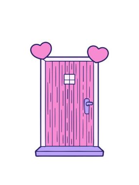 dönen kalpler basit bir kapı aralığının animasyonu