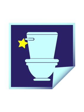 Parlayan yıldızlar tuvalet karesi soyma etiketi illüstrasyonunun animasyonunu etkiler