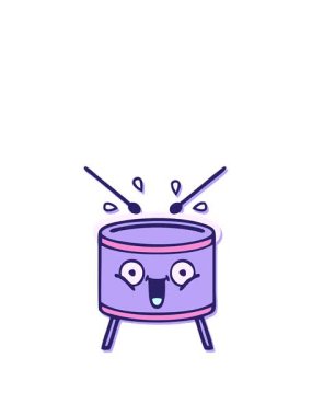 Trampet çalan sevimli bir çizgi filmin çıkartmasını uzatıyorum.