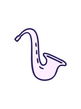 Güzel bir saksafon karikatürünün gösterişli satış animasyonu.