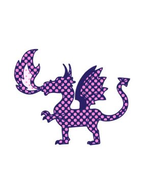 Çizgi roman tarzı kırmızı ejderhanın hareketli animasyonu