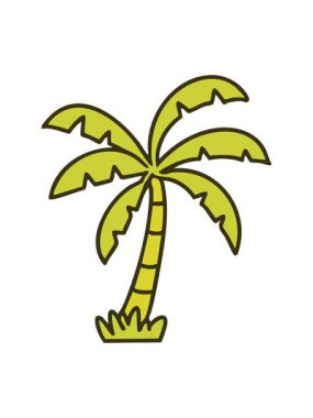 Bir plaj palmiyesinin renk değişimi