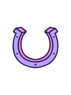 Bir at nalı ikonik dövme imajının gösterişli satış animasyonu