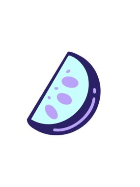 Bir dilim Brezilya limon karikatürünün yatay titreşimli animasyonu