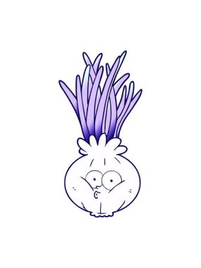 Bir soğanın neon ışık efekti animasyonu