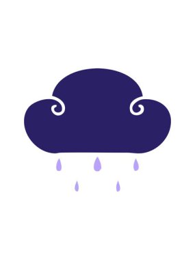 El animasyonunun basınçlı patlaması karikatür yağmur bulutu çizer