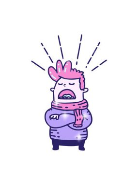 Eşarp takan geleneksel dövme stili bir adamın çiziminin ışıltı etkisi