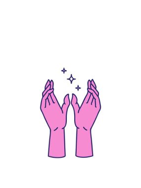 uzanan ellerin dövme stili görüntüsünün zıplama hareketi animasyonu