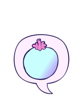 Çizgi film domatesinin canlandırmasını konuşma baloncuğuyla pürüzsüz bir eğimle genişletiyorum.