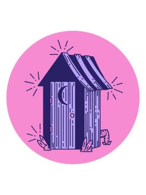 Dövme stili tuvaletin ışık efekti animasyonu