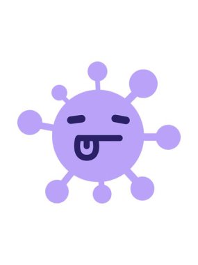 Dil simgesi ile basit yorgun yüzün basınçlı animasyonu