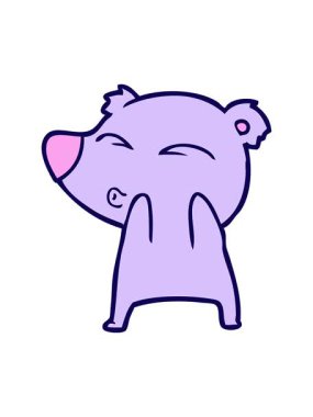 neon ışık efekti ıslık çalan ayının animasyonu