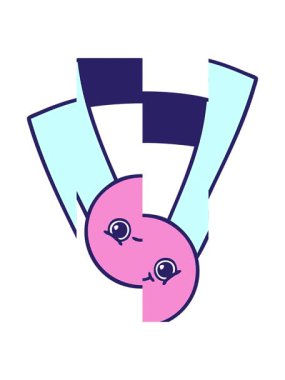 Bir altın madalyanın tatlı çizgi filminin bölünen hareketi.