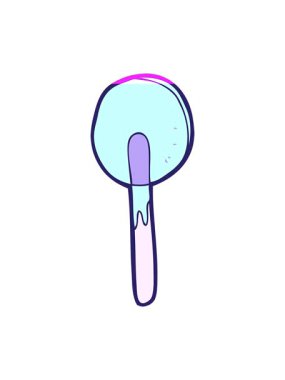 Çizgi film şeker lolipopunun animasyonunu aç.