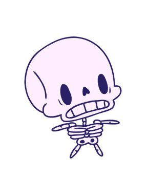 Bob ve Kawaii 'nin sevimli ölü iskeletinin animasyonunu durdur.