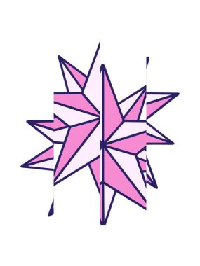 Bir yıldızın ikonik dövme tarzının bölünmüş hareket animasyonu