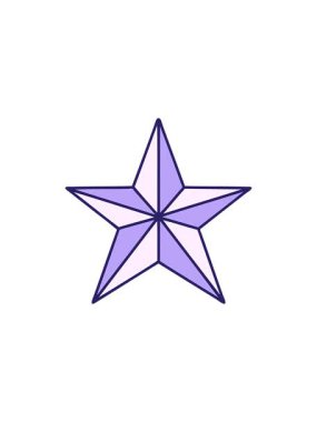 Dövme yıldızı sembolünün satış animasyonu