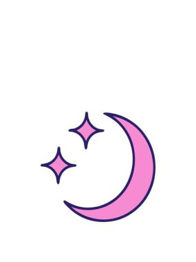 Bir dövmenin animasyonunu geleneksel ay ve yıldız stilinde genişletiyor.