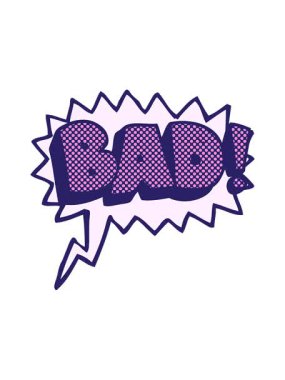 freehand çizilmiş çizgi roman konuşma balonu çizgi filminin animasyonunu güçlendir Kötü sembol