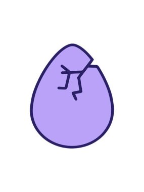 Dikkat, kırık bir yumurtanın animasyonu.