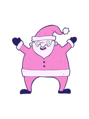 Noel Baba retro çizgi filminin hareketli animasyonu