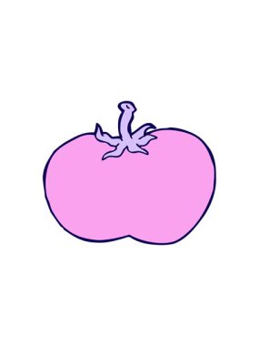 neon ışık efekti çizgi film domatesi animasyonu