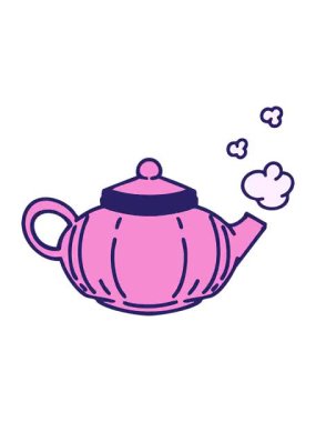 Japon seramik çay demliği dizaynının titreyen animasyonu