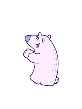 Yanıp sönen çizgi film çizgi filmlerinin animasyonu mutlu ayı.