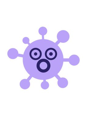 Şok olmuş virüs görüntüsünün dönen hareket animasyonu