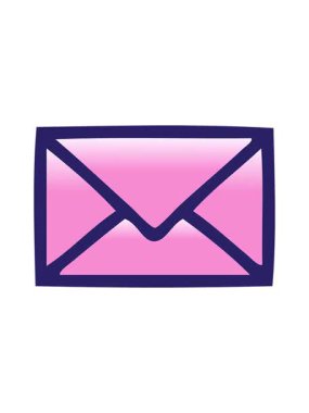 Kağıt zarfın karikatürünün titreyen hareketi.