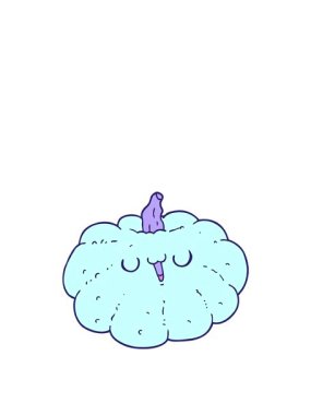 Kalk ve mutlu balkabağı çizgi filminin animasyonunu uçur