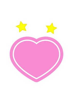 dönen yıldızlar kalp sembolü grafik simgesinin animasyonu