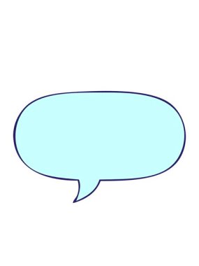 Konuşma baloncuğu ile konuşma balonunun hareketli animasyonu