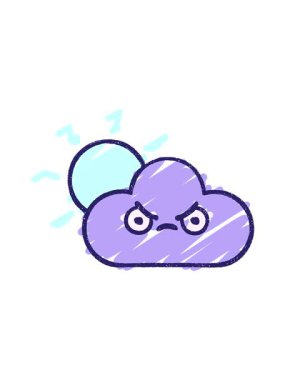 Fırtına Bulut Tebeşir tahtası çiziminin animasyonunu güçlendir