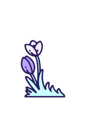 Bir lale çiçeği dizaynının animasyonunu genişletiyor