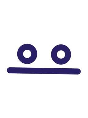 Etkilenmemiş boş yüz simgesinin titreşimli hareketi