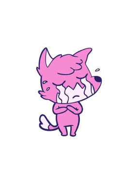 Ağlayan tilki çizgi filminin gösterişli satış animasyonu