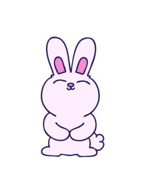 Çizgi film tavşanının hareketli animasyonu