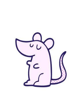 Çizgi roman tarzı çizgi film faresinin yanıp sönen radyal çizgileri