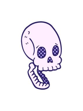 Karikatür karikatür kafatasının hareketli animasyonu