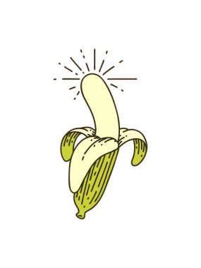 Soyulmuş bir muzun renk canlandırması