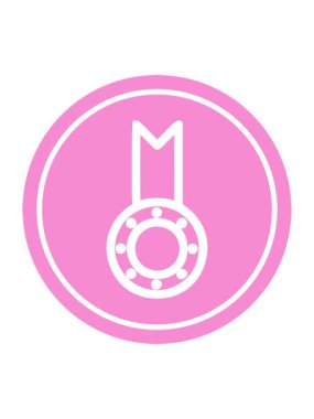 Madalya ödülü simgesinin basınçlı canlandırması